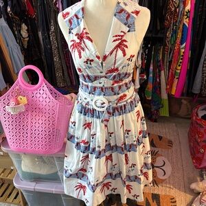 Bettie Page | Dresses | Bettie Page Queen Of Pinups Roman Holiday Floral  Dress Size | Poshmark